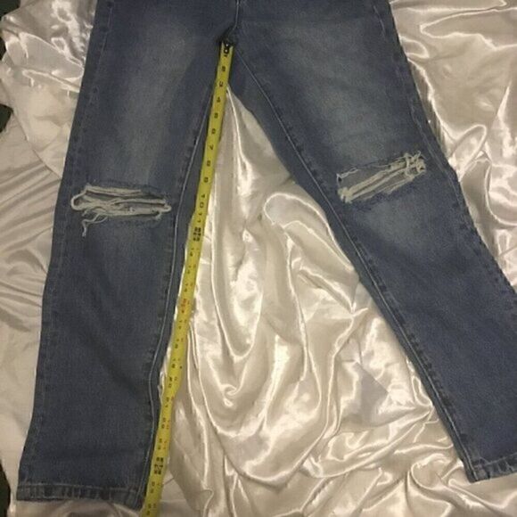 Blank NYC Medium Wash Button up Madison Light Wash High rise Crop Jeans 25 - Picture 7 of 11